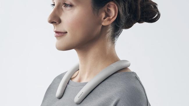 The SRS-NB10 neckband speaker: it’s for work <i>and </i>play! But mostly for work.