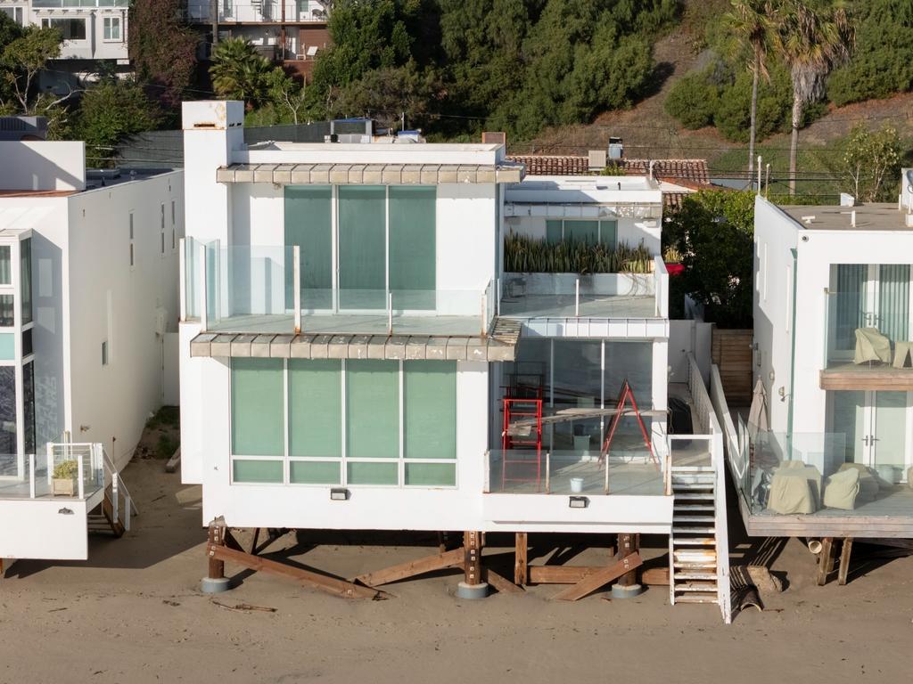 Paris Hilton’s beach house in Malibu has been destroyed. Picture: BACKGRID Australia