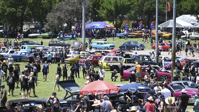 Crowds gathered for the Summernats Car Festival in Canberra. Picture: NCA NewsWire / Martin Ollman