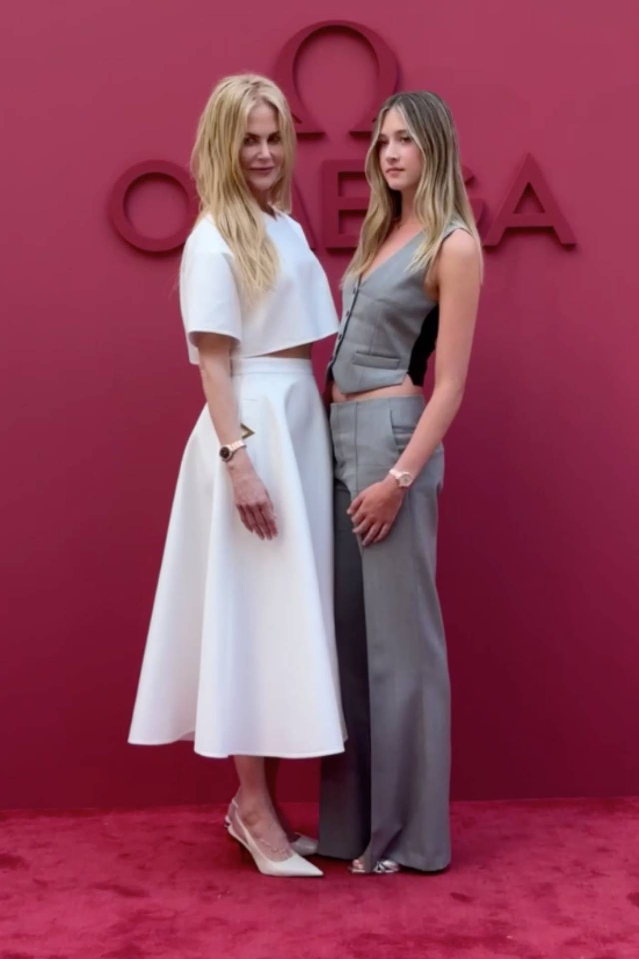 <h3><strong>Nicole Kidman and Sunday Rose Urban</strong></h3><p>For an Omega event at the 2024 Olympic Games in Paris, Kidman wore Valentino, while Sunday Rose, her eldest daughter chose a waistcoat and trousers for a summer-friendly take on suiting.</p>