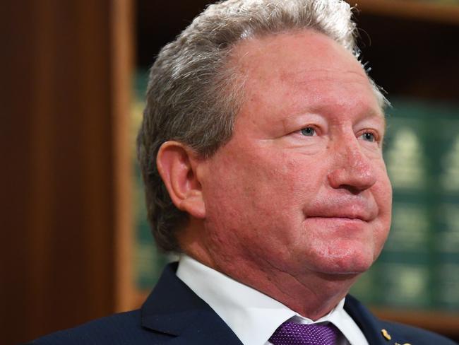 Businessman Andrew Forrest of the Minderoo Foundation addresses the media at the Commonwealth Parliamentary Offices in Melbourne, Wednesday, April 29, 2020. Australia has secured an extra 10 million COVID-19 test kits and pathology equipment through a partnership between the federal government, businessman Andrew Forrest's Minderoo Foundation and private Pathology providers. (AAP Image/James Ross) NO ARCHIVING