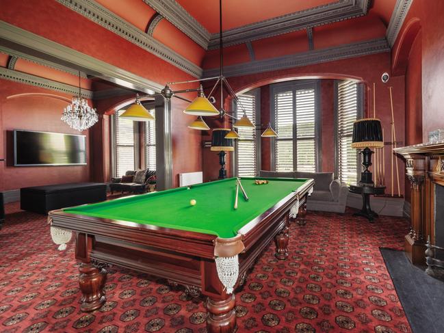 The famous billiard room.