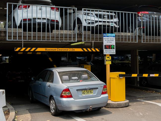 Photo of Westmead Hospital's car-park, at , Hawkesbury Rd, Westmead. On 05.12.2020 The NSW Government has reaped an astonishing $49.9 million in revenue by charging sick patients and their visitors extortionate parking fees at the state's public hospitals. (Daily Telegraph / Flavio Brancaleone)