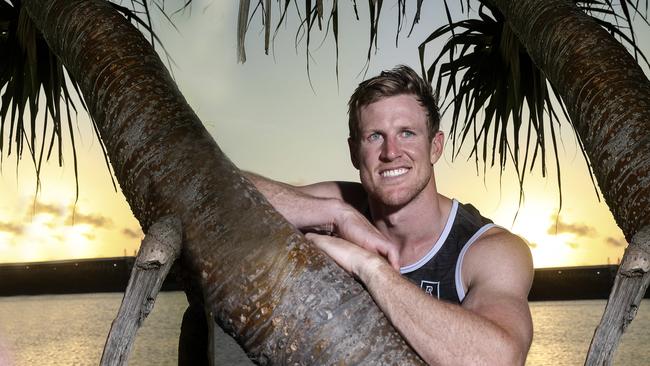 Port Adelaide’s new No.1 Tom Jonas on the club’s pre-season camp in Maroochydore. Picture: Sarah Reed