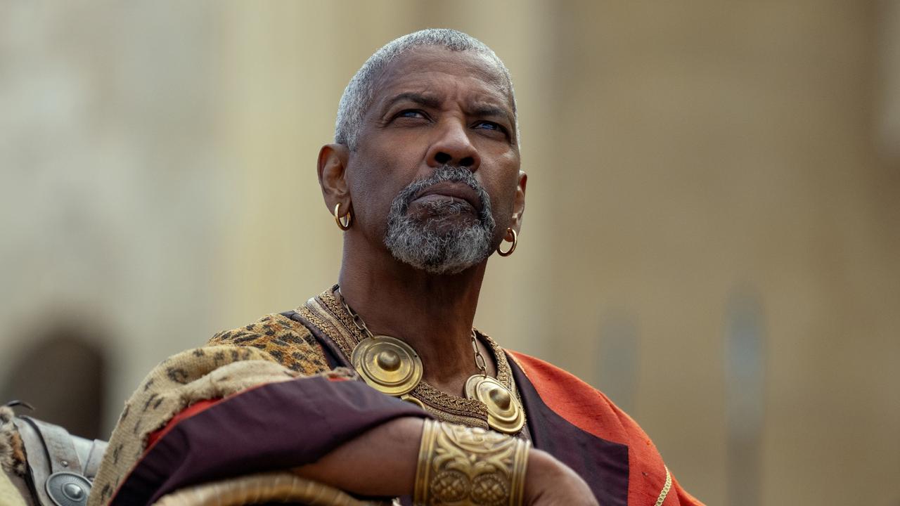 Denzel Washington has fun as Macrinus. Picture: Supplied/Paramount