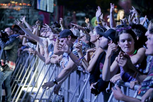 The crowd at the main stage at Marion Bay Falls festival. Picture: PATRICK GEE