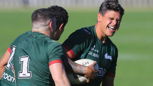 Latrell Mitchell will line up against his former club the Sydney Roosters on Friday night Picture: AAP