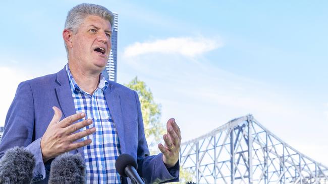 Queensland Tourism Minister Stirling Hinchliffe at the announcement of 'Bluey's World Brisbane', Sunday, December 3, 2023 - Picture: Richard Walker