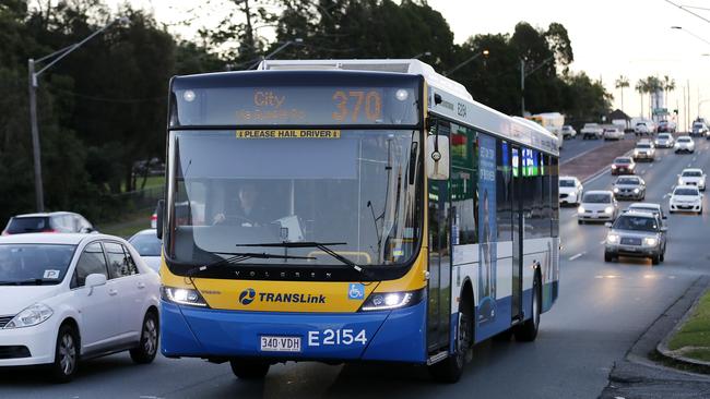 A Brisbane City Council bus travels on Gympie Road, Kedron. Picture: AAP/Josh Woning