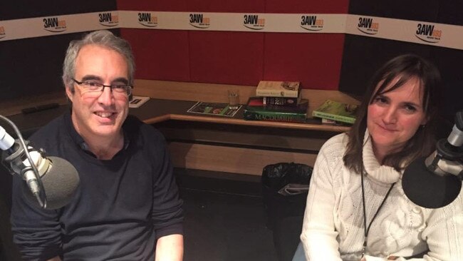 Tony Moclair (host) and Bianca Johnston (producer) of 3AW's Overnight program Picture: Supplied