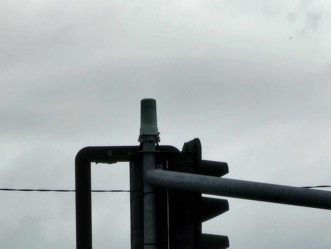 Tropical Cyclone Kirrily 2024: A destroyed set of traffic lights.
