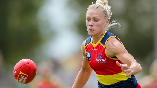 Phillips in action during an AFLW match in 2020. Picture: Getty