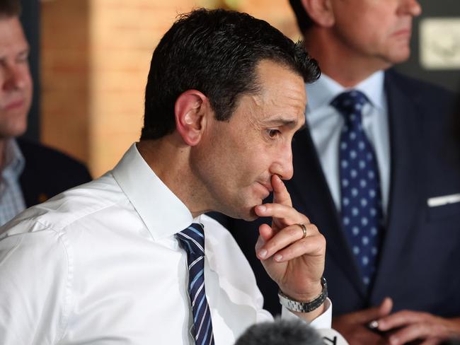 Leader of the Opposition David Crisafulli during a media conference at Hotel Namba, Nambour. Picture: Liam Kidston