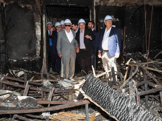 Rupert Murdoch and wife Elena Zhukova visit the visit the Adass Israel Synagogue which was recently fire bombed.                                                              Picture: David Caird