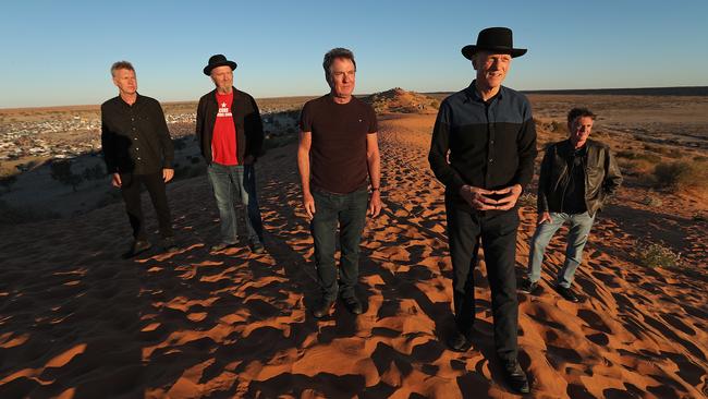 Midnight Oil at the Big Red Bash music festival near Birdsville, Queensland in July 2019. Picture: Lyndon Mechielsen