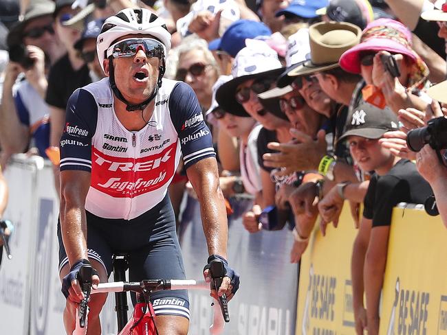 CYCLING - Tour Down Under - Be Safe Be Seen Stage 6 - 26/01/20 - McLaren Vale to Willunga Hill Richie Porte - lost the battle but won the war as he came in second on Willunga Hill - but Won the Ochre Jersey Picture SARAH REED