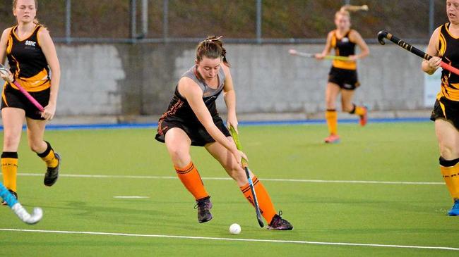 Meteors Kellie Pagel.Womans A1 hockey grand final - Gladstone Meteors vs Rockhampton Souths. Picture: Mike Richards GLA180818HOCW