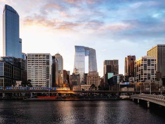 447 Collins St, a 42-level twin-tower structure worth $1.25b.