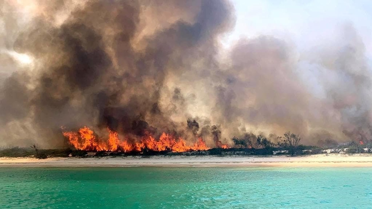 Instagram post by @tonkatoys1989 of the fire happening on Fraser Island Picture Instagram