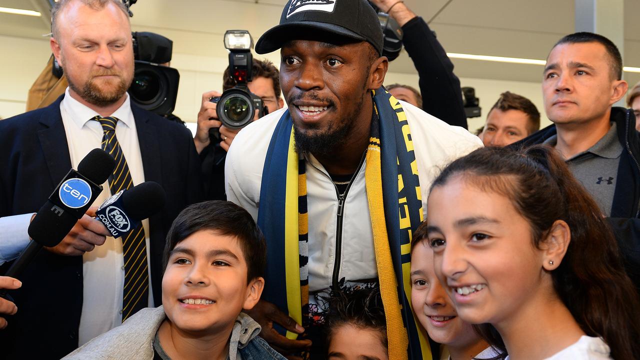 Bolt has had his first training session with the Mariners.