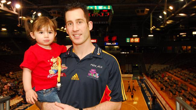 Indy Maher with her dad, Brett Maher back in 2008. Picture: Chris Walls