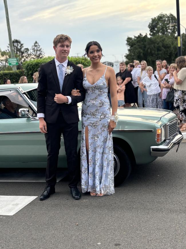 The students of Aldridge State High School arriving at their formal.