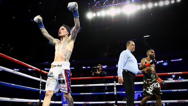 George Kambosos Jr defeats Mickey Bey at Madison Square Garden last December.