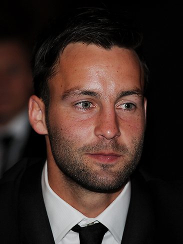 Geelong's James Bartel watches the Brownlow Medal count. Picture: Michael Dodge