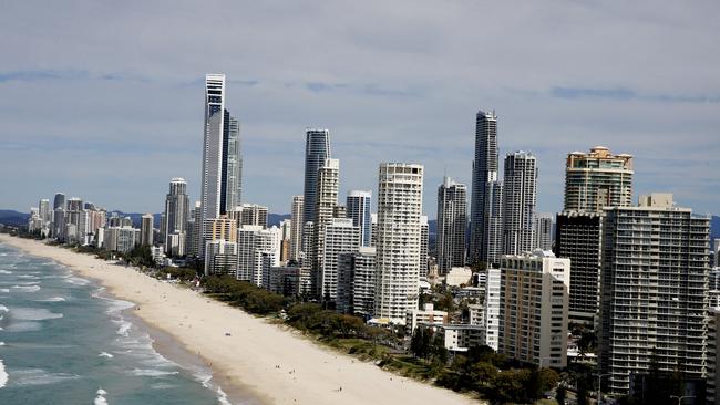 The Gold Coast skyline looking from Surfers Paradise to Mermaid Beach. Picture: Jerad Williams