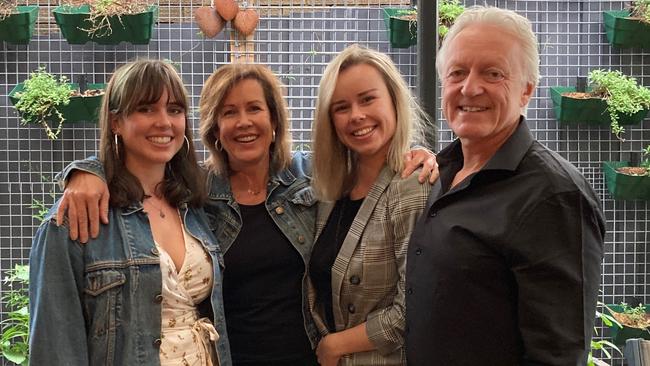 Keith Banks pictured with his family (left to right) daughter Julia, wife Jennifer and daughter Karly.