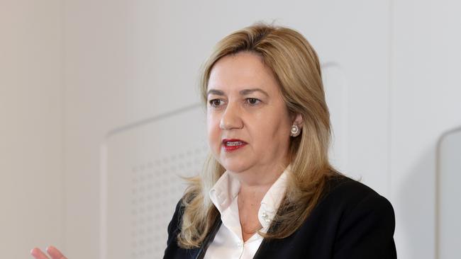 Annastacia Palaszczuk Premier of Queensland, at a press conference, Brisbane City, 18th September 2023 - Photo Steve Pohlner