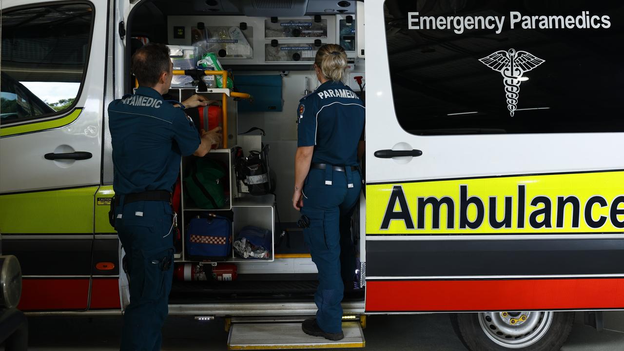 Traffic has been reduced on a major highway and a woman has been treated for injuries following a single-vehicle crash on Wednesday morning. Picture: Brendan Radke