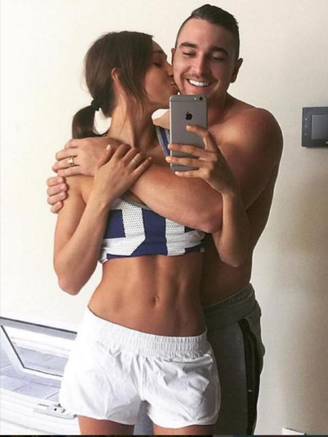 Kayla Itsines and Tobi Pearce in an Instagram photo.