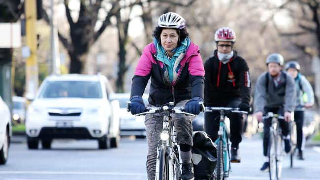 Lord Mayor Sally Capp says the council is still committed to installing more than 40km of protected bike lanes across the city.
