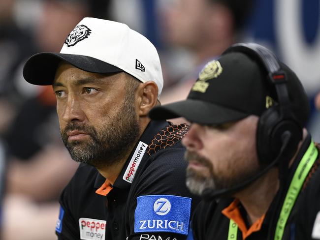 Benji Marshall was left fuming over referee decisions in his side’s loss to the Panthers. Picture: Ian Hitchcock/Getty Images
