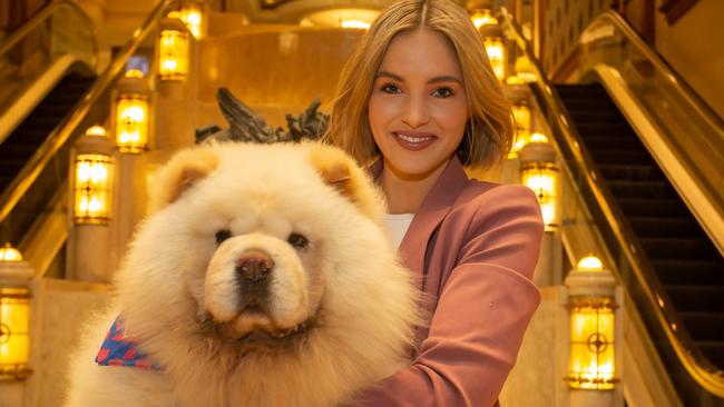 Olivia Rogers with her dog Ziggy. Picture: Darren McNamara