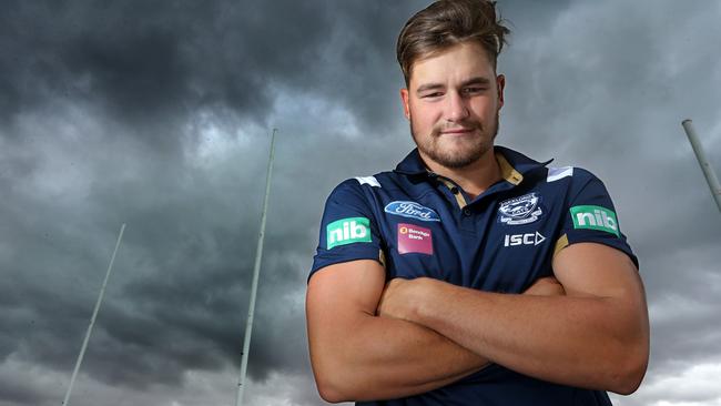 Geelong rookie Tom Ruggles. Picture: Glenn Ferguson