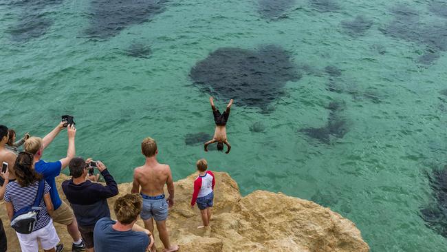 Drone footage shows more people are using boats to access the site. Picture: Valeriu Campan