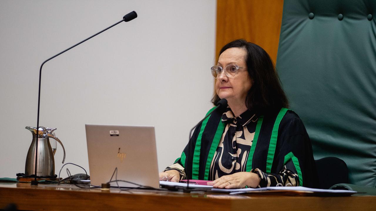 Robyn Lambley stepped down from the Speaker’s chair to contribute to the debate. Picture: Pema Tamang Pakhrin