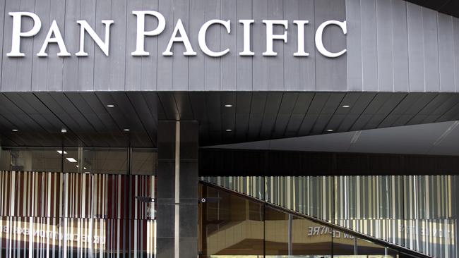 The security guard was working at the Pan Pacific Hotel. Picture: NCA NewsWire/Sarah Matray