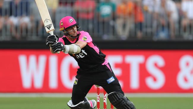 Tom Curran was 43 not out from 21 balls for the Sixers. Picture: Getty Images