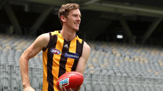 Hawthorn’s Denver Grainger-Barras is going nowhere. Picture: Paul Kane/AFL Photos