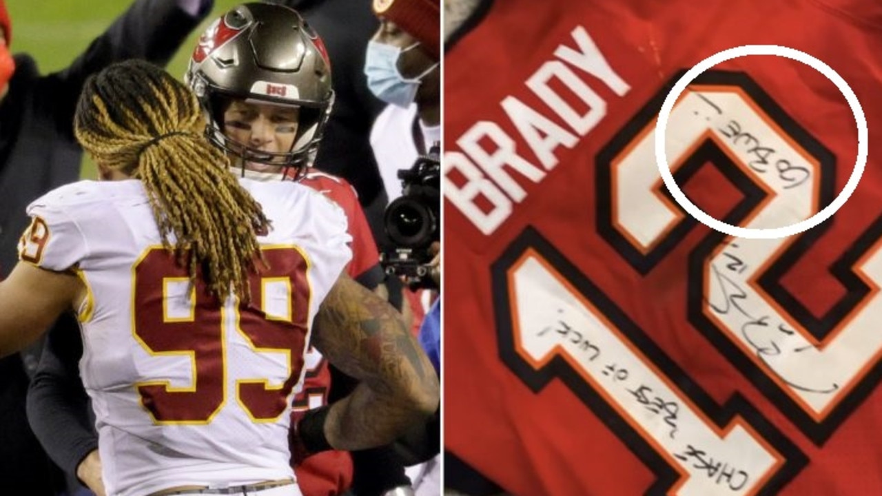 Tom Brady trolls Ohio State alumnus Chase Young in NFL jersey swap