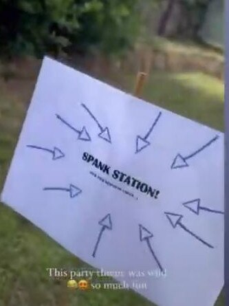 The party also had a spank station.