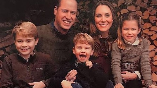 A Christmas card sent by Prince William and Kate Middleton has been leaked on Facebook. Picture: Facebook