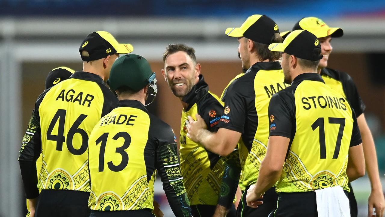 Glenn Maxwell was all smiles after ripping Ireland’s top order to pieces. Picture: Getty