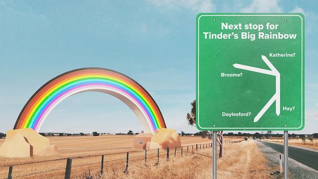 Australians will get the vote for where this 6m-tall landmark will live. Picture: Tinder.