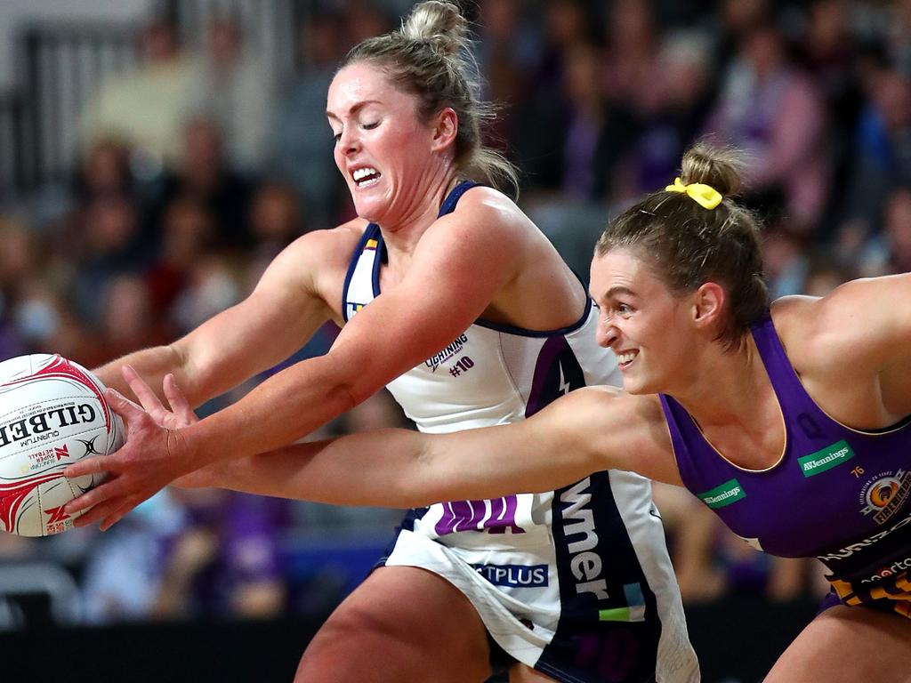 The win moved the Firebirds into fifth place on the Super Netball ladder. (Photo by Jono Searle/Getty Images)