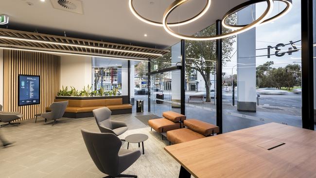 Upgraded lobby area at 431 King William Street, Adelaide