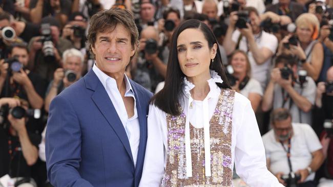 Tom Cruise and Jennifer Connelly at Cannes film festival. Picture: AP